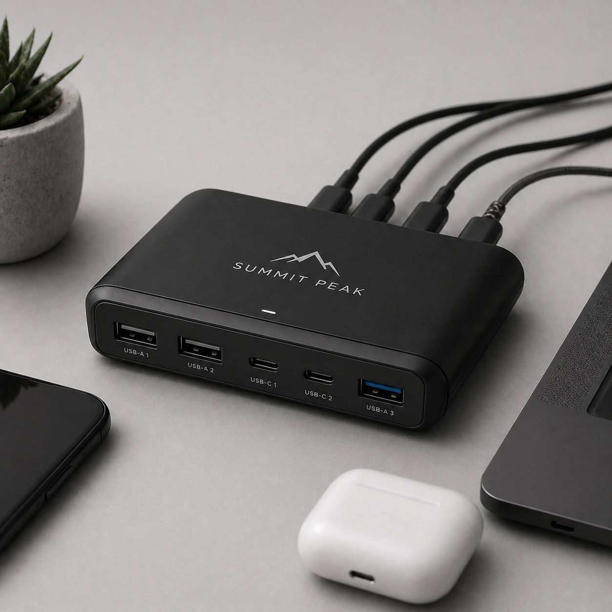Multi-Port Charging Hub (Desk Hub)